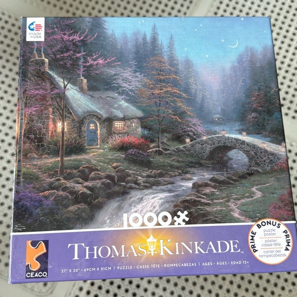 Thomas Kinkade 1000-Piece Puzzle - Scenic Cottage